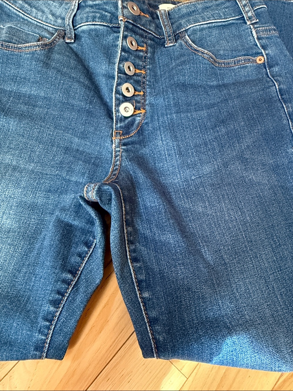 Pilcro and the Letterpress Deep Blue High-Rise Wide-Leg Jeans - Picture 4 of 11